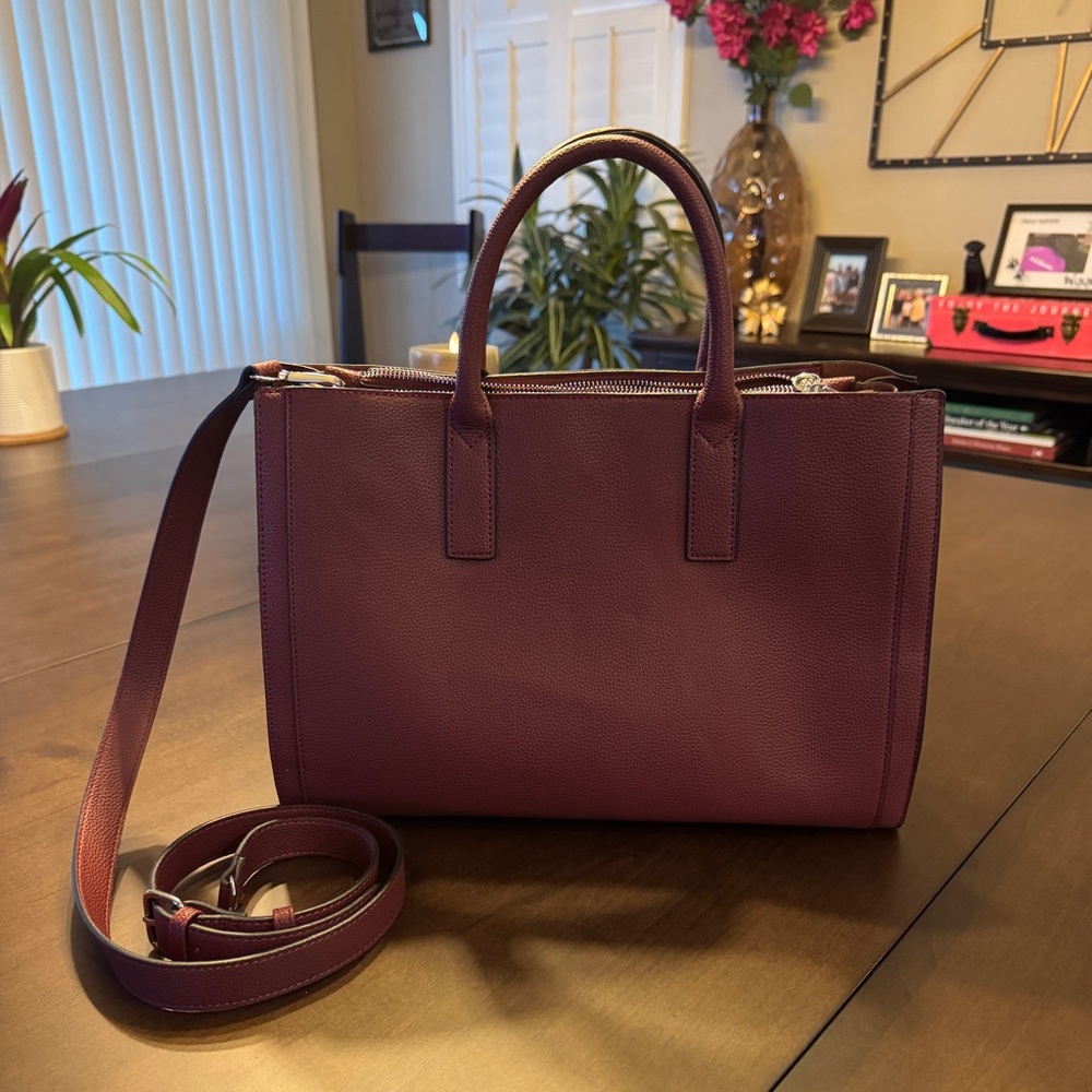 Burgundy Tote From Seven Days